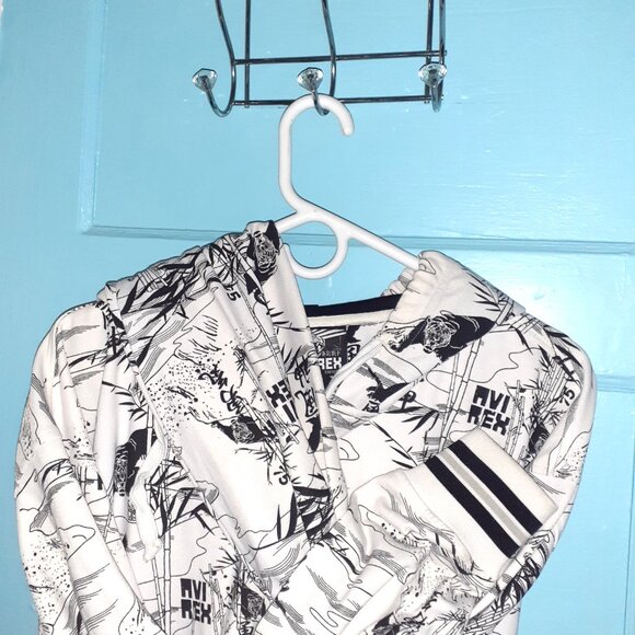 ๐ค Avirex BLACK & WHITE ANIMAL PRINT JACKET ( SZ: L )- $25 - Picture 4 of 8